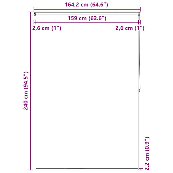 Duschrollo 160x240 cm Quadratmuster