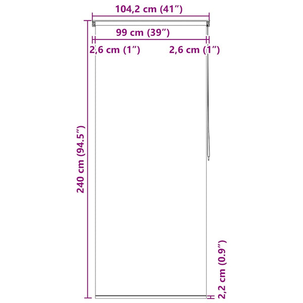 Duschrollo 100 x 240 cm Kreismuster