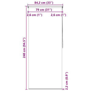 Duschrollo 80x240 cm Seesternmuster