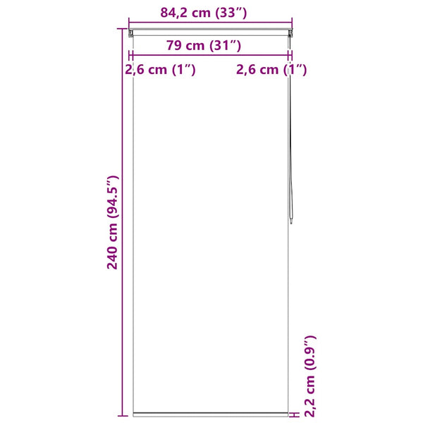 Duschrollo 80x240 cm Blasenmuster