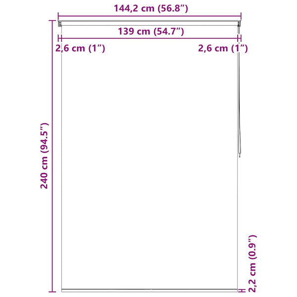Duschrollo 140x240 cm Blasenmuster
