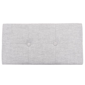 Sitzbank mit 2 Ottomanen Seegras Grau