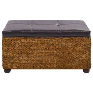 vidaXL Ensemble de 2 bancs en jonc de mer marron
