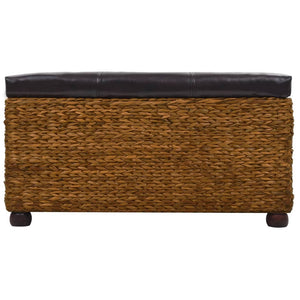 vidaXL Ensemble de 2 bancs en jonc de mer marron