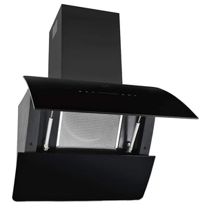 Wandhaube Edelstahl 60cm 756 m³/h Schwarz