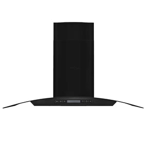 Wandmontage Dunstabzugshaube Edelstahl 90cm Schwarz