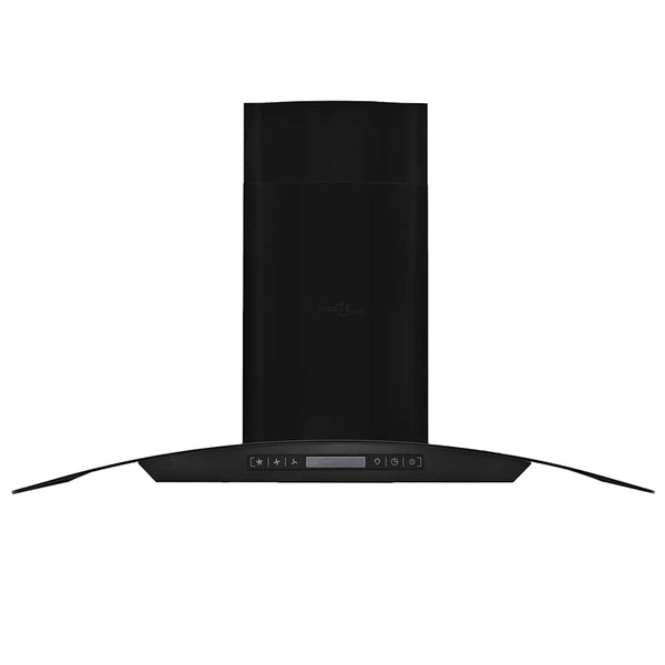 Wandmontage Dunstabzugshaube Edelstahl 90cm Schwarz