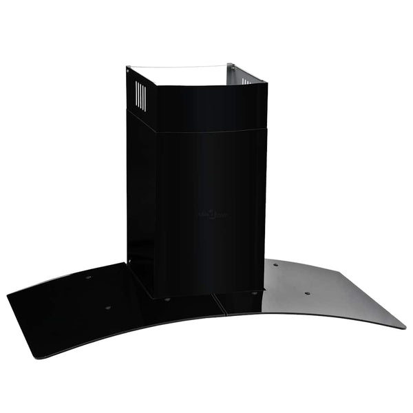 Wandmontage Dunstabzugshaube Edelstahl 90cm Schwarz