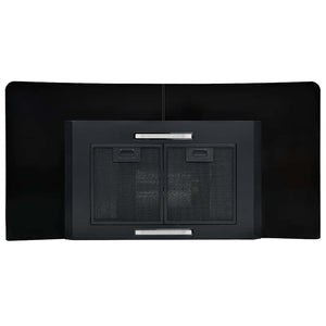 Wandmontage Dunstabzugshaube Edelstahl 90cm Schwarz