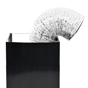 Wandmontage Dunstabzugshaube Edelstahl 90cm Schwarz