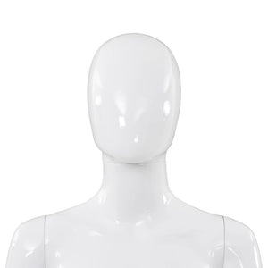 Weibliche Schaufensterpuppe mit Glassockel Weiß 175 cm