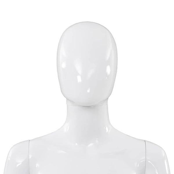 Weibliche Schaufensterpuppe mit Glassockel Weiß 175 cm