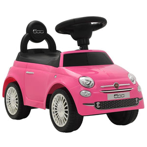 Rosa Fiat 500 Kinder-Aufsitzauto