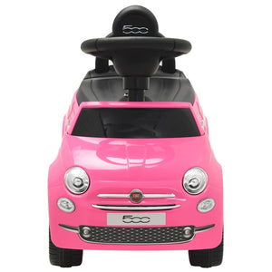 Rosa Fiat 500 Kinder-Aufsitzauto