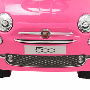Rosa Fiat 500 Kinder-Aufsitzauto