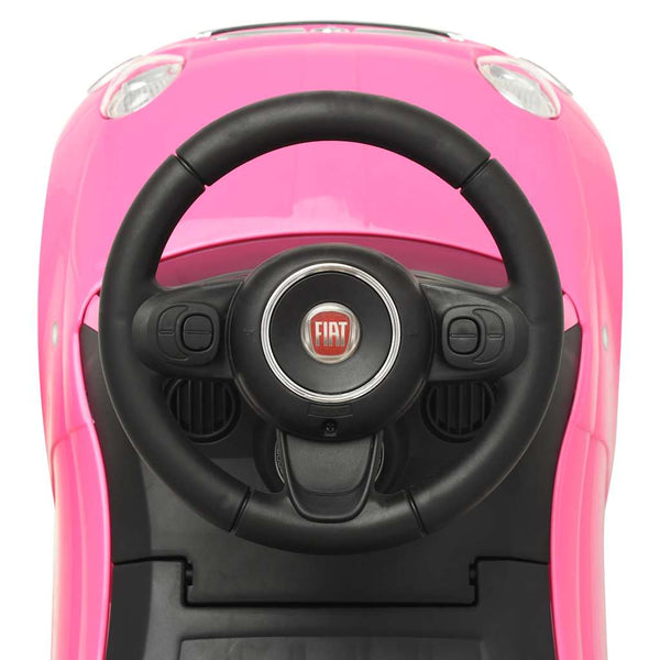 Rosa Fiat 500 Kinder-Aufsitzauto