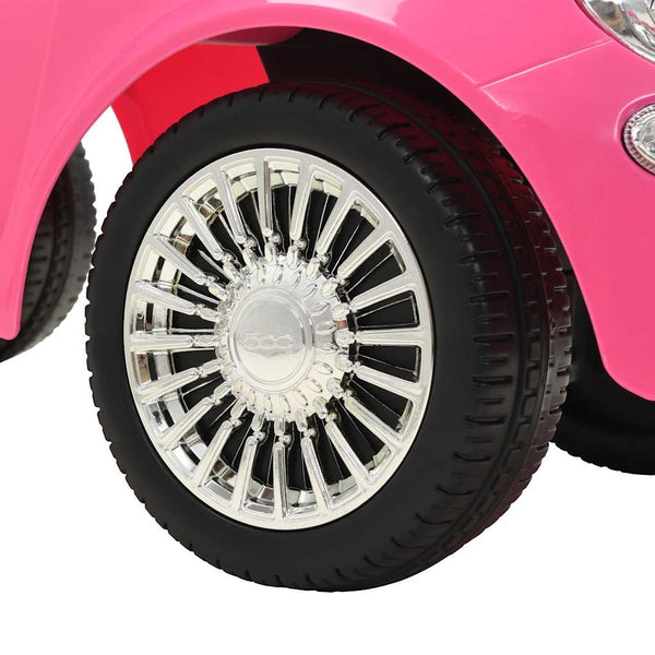 Rosa Fiat 500 Kinder-Aufsitzauto