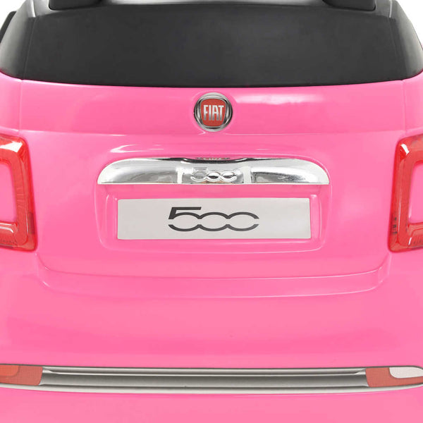 Rosa Fiat 500 Kinder-Aufsitzauto