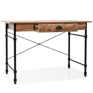 Schreibtisch mit Schublade 110 x 55 x 75 cm Eichenfarbe