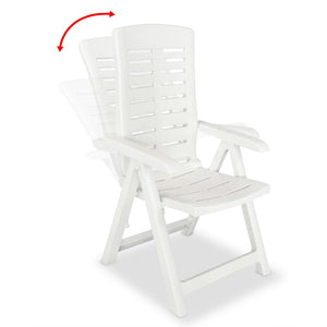 vidaXL Chaises longues de jardin 6 pcs Plastique Blanc