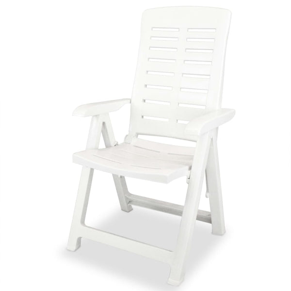 vidaXL Chaises longues de jardin 6 pcs Plastique Blanc