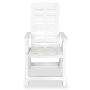 vidaXL Chaises longues de jardin 6 pcs Plastique Blanc