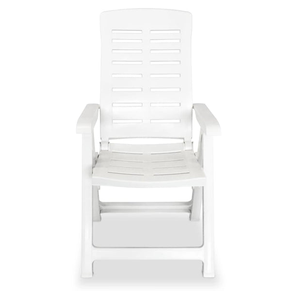 vidaXL Chaises longues de jardin 6 pcs Plastique Blanc