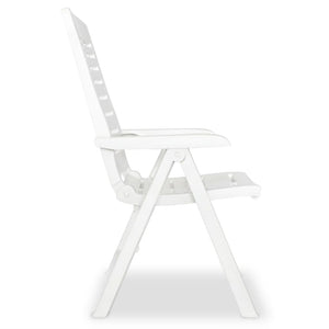 vidaXL Chaises longues de jardin 6 pcs Plastique Blanc
