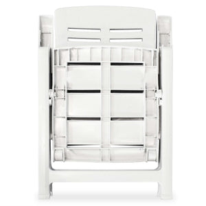 vidaXL Chaises longues de jardin 6 pcs Plastique Blanc