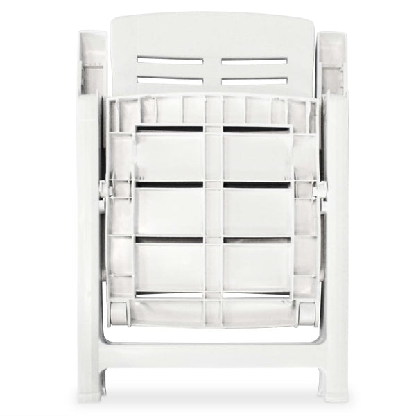 vidaXL Chaises longues de jardin 6 pcs Plastique Blanc