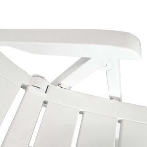 vidaXL Chaises longues de jardin 6 pcs Plastique Blanc
