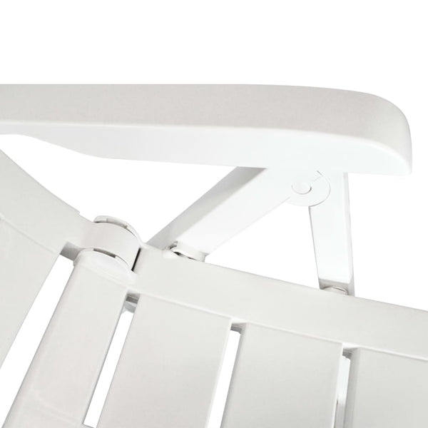 vidaXL Chaises longues de jardin 6 pcs Plastique Blanc