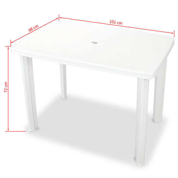 3-tlg. Bistro-Set Kunststoff Weiß