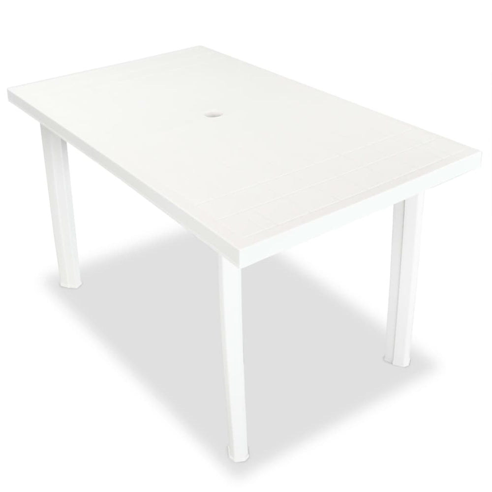vidaXL Ensemble de salle à manger de jardin 5 pièces plastique blanc