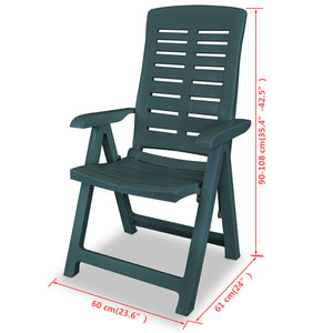 3-tlg. Bistro-Set Kunststoff Grün