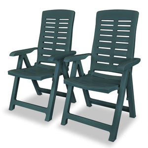 3-tlg. Bistro-Set Kunststoff Grün