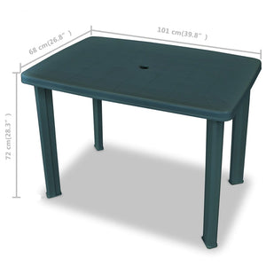3-tlg. Bistro-Set Kunststoff Grün