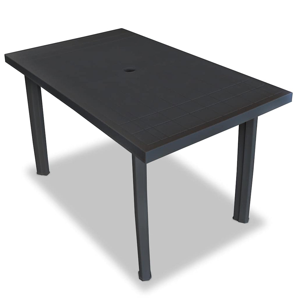 vidaXL Ensemble repas de jardin 7 pcs Résine plastique Anthracite