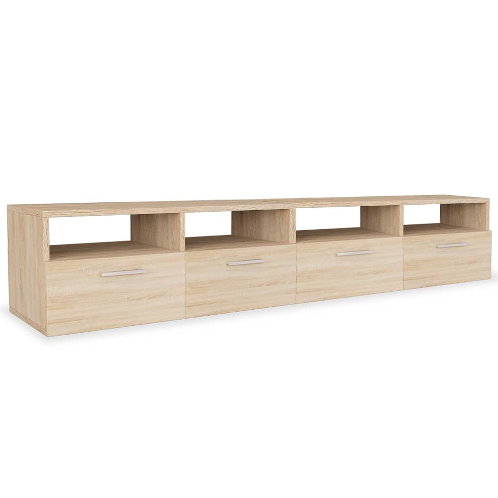 vidaXL 2 pcs Meubles TV Aggloméré 95x35x36 cm Chêne
