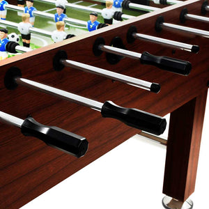 Stahl-Kickertisch - 140cm Braun