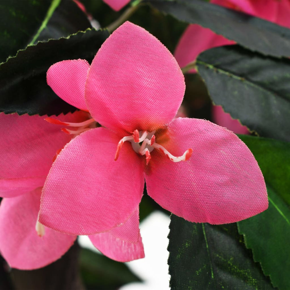 vidaXL Rhododendron artificiel avec pot 155 cm Vert et rose