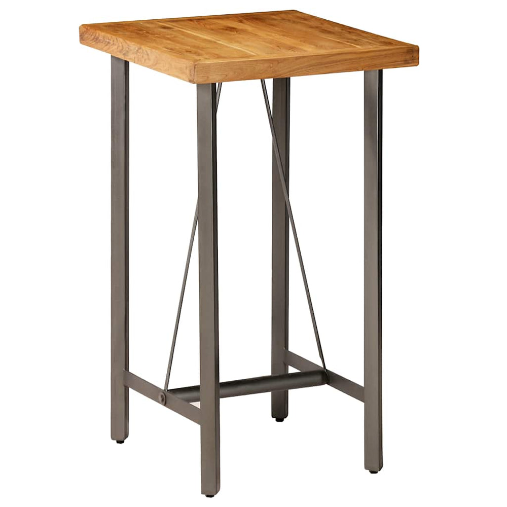 vidaXL Table de bar en teck massif recyclé 60x60x107 cm