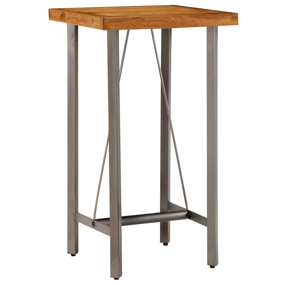 vidaXL Table de bar en teck massif recyclé 60x60x107 cm