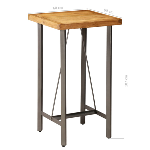 Bar-Set 3-tlg. Recyceltes Massivholz Teak