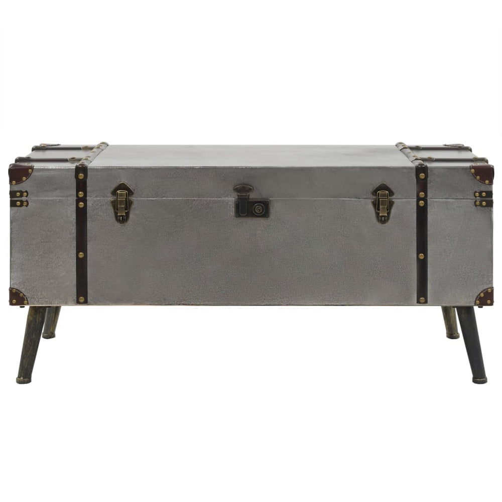 vidaXL Table basse en MDF et aluminium 102x51x47,5 cm