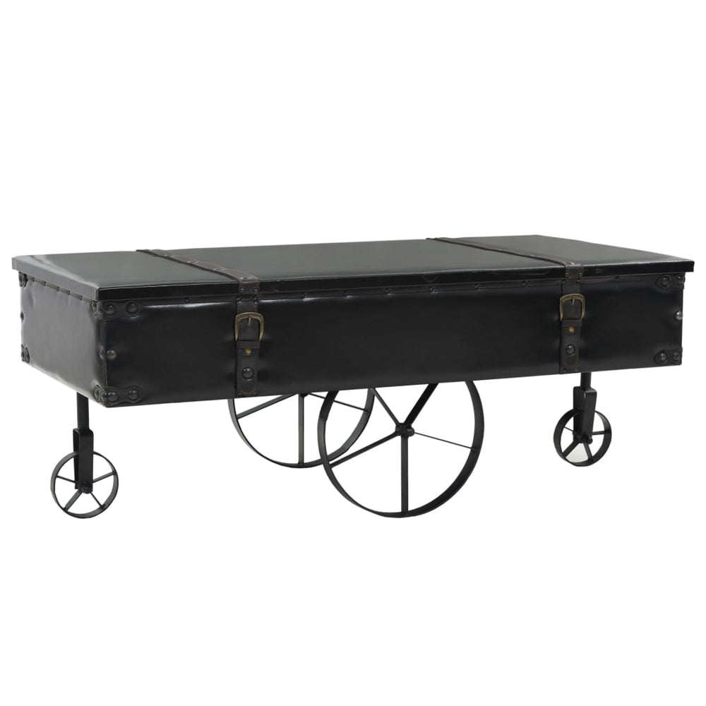 vidaXL Table basse MDF et bois de sapin 110x55x43 cm