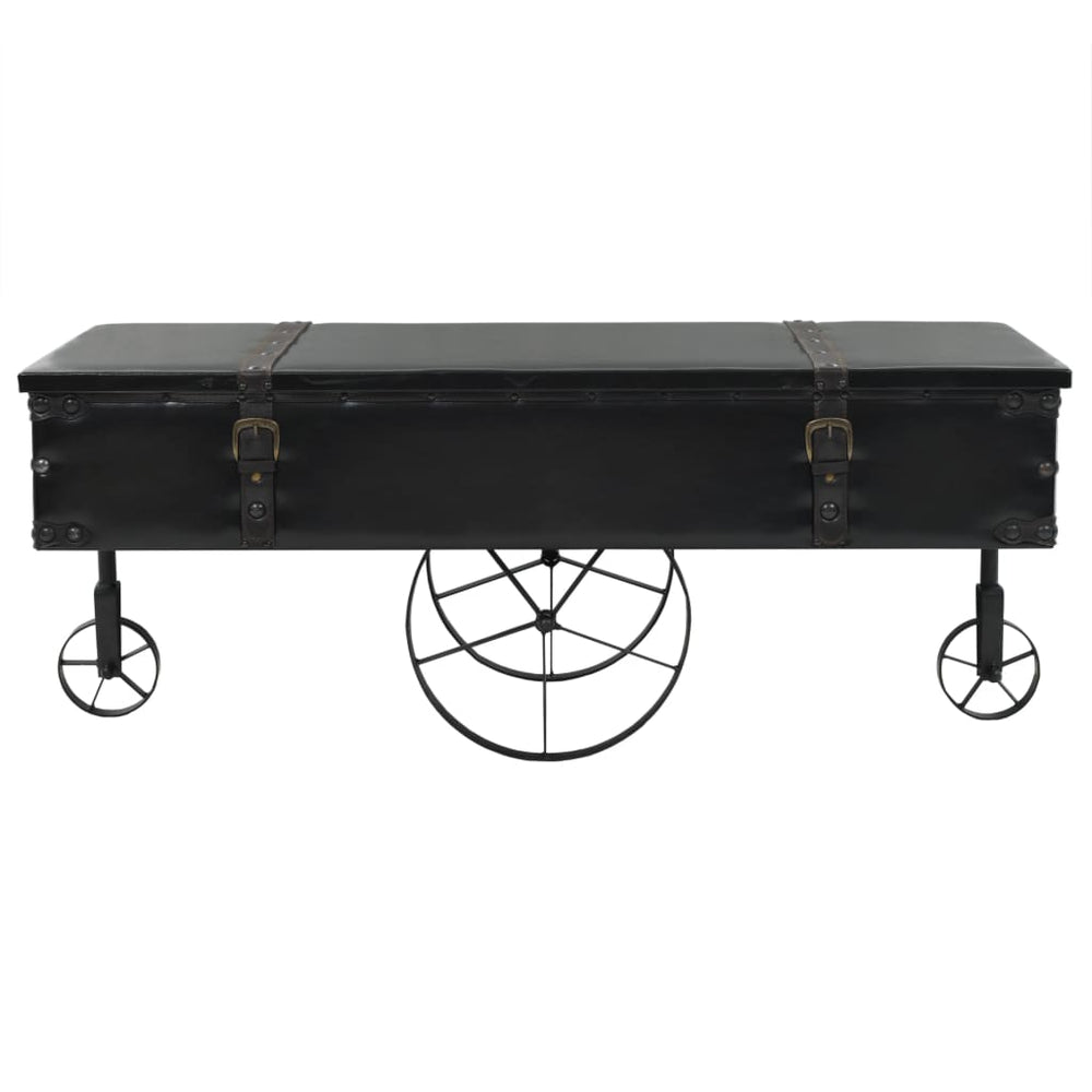 vidaXL Table basse MDF et bois de sapin 110x55x43 cm