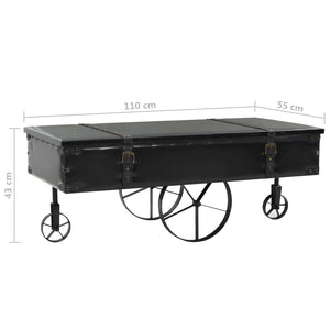 Couchtisch MDF und Tannenholz 110x55x43 cm