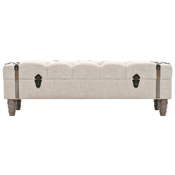 vidaXL Banc de rangement en bois massif et acier 111 x 34 x 37 cm