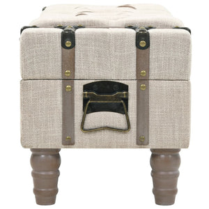 vidaXL Banc de rangement en bois massif et acier 111 x 34 x 37 cm